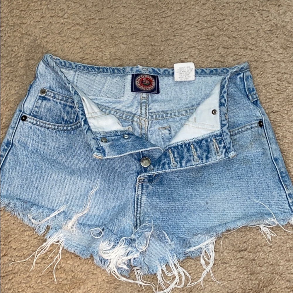Paris blues vintage high waisted shorts